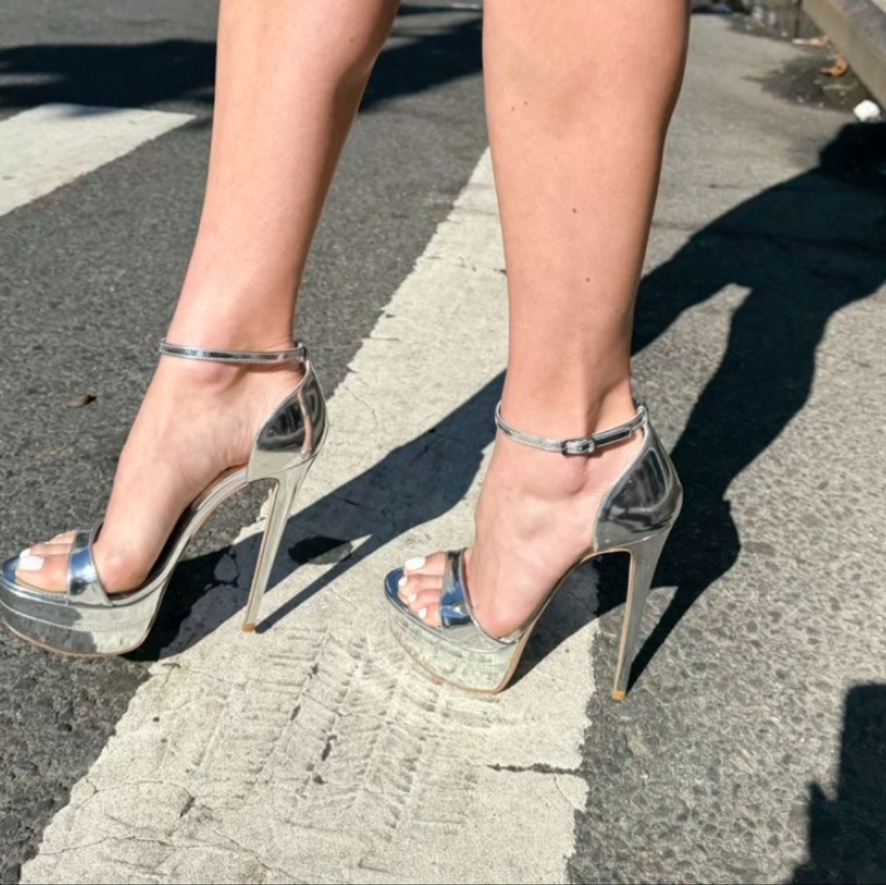 Ruthie Davis "Summer" Silver Heels